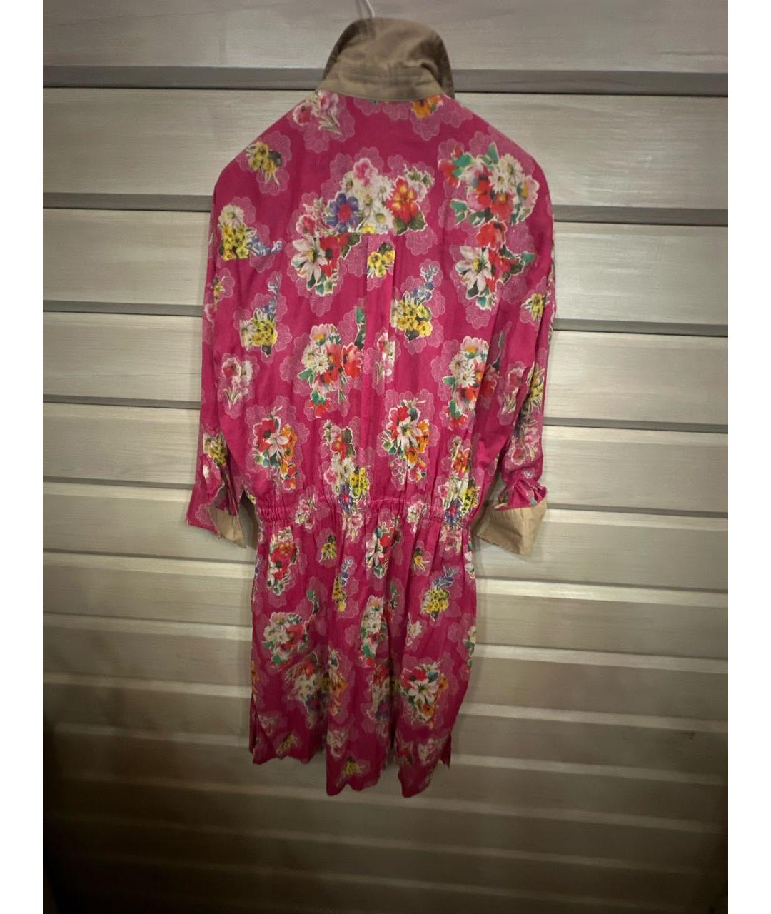 DOLCE&GABBANA Фуксия хлопковое повседневное платье, фото 2