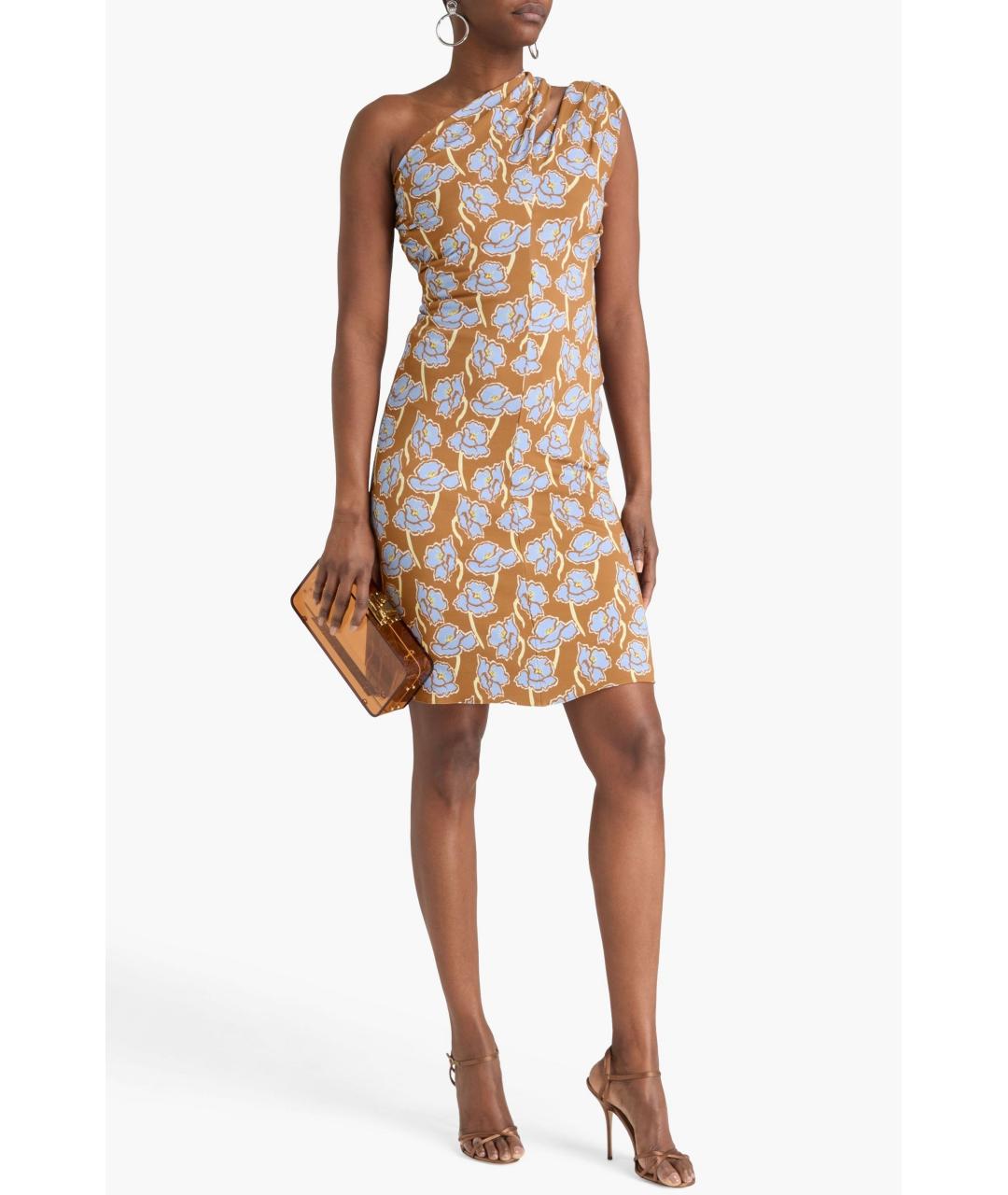 VERSACE Мульти вискозное коктейльное платье, фото 3