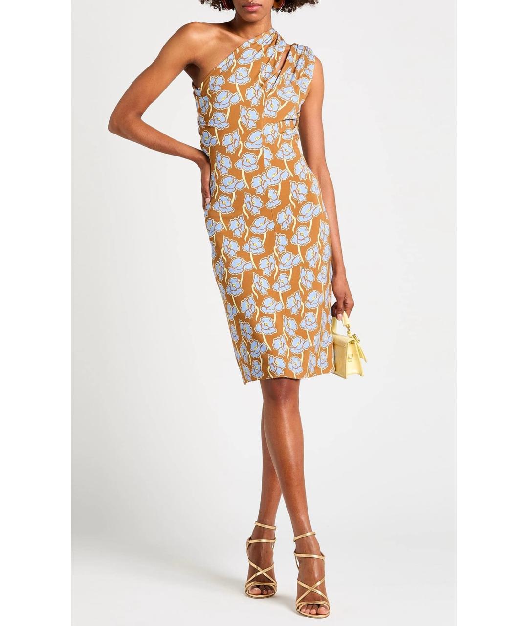 VERSACE Мульти вискозное коктейльное платье, фото 5