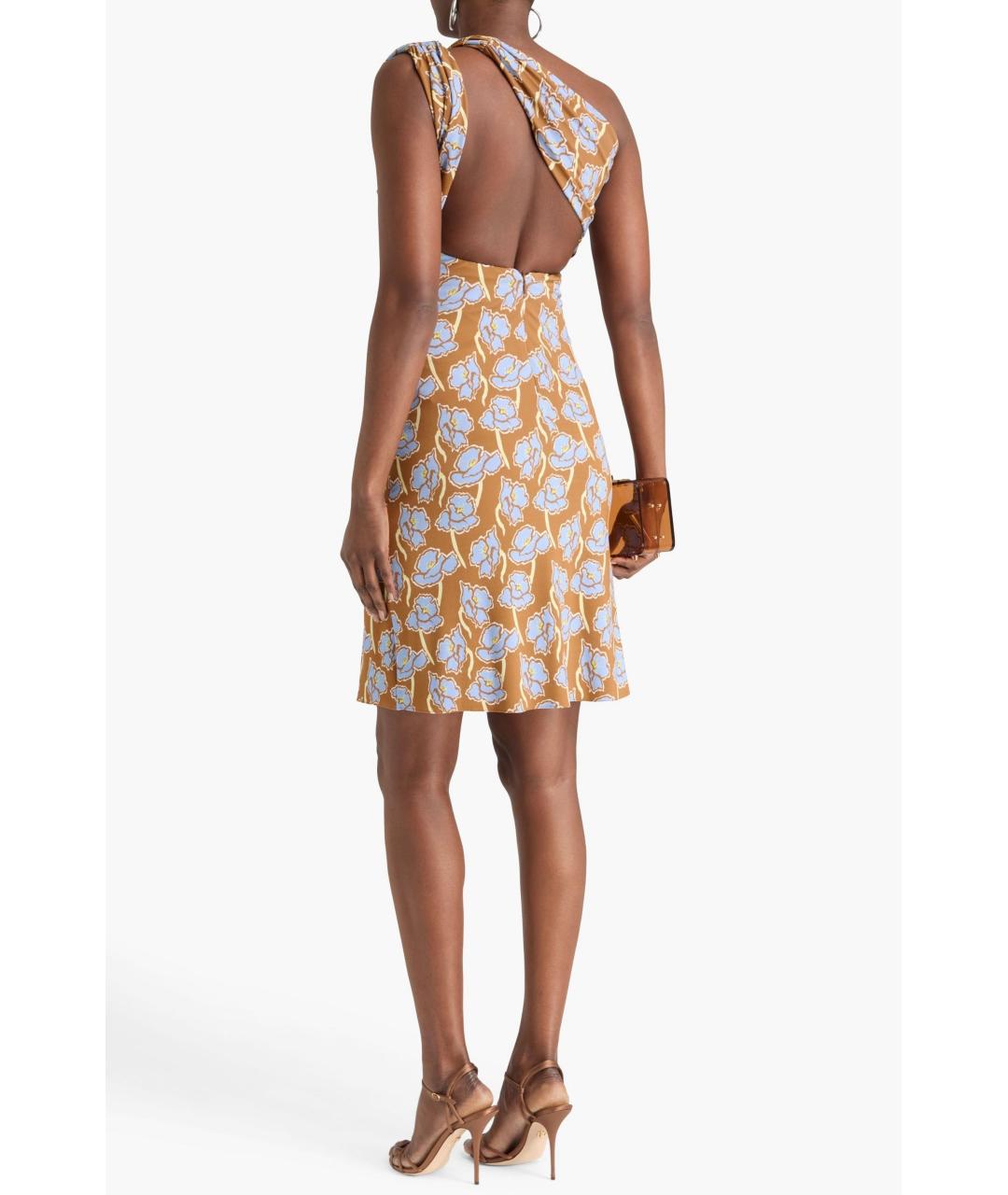 VERSACE Мульти вискозное коктейльное платье, фото 4