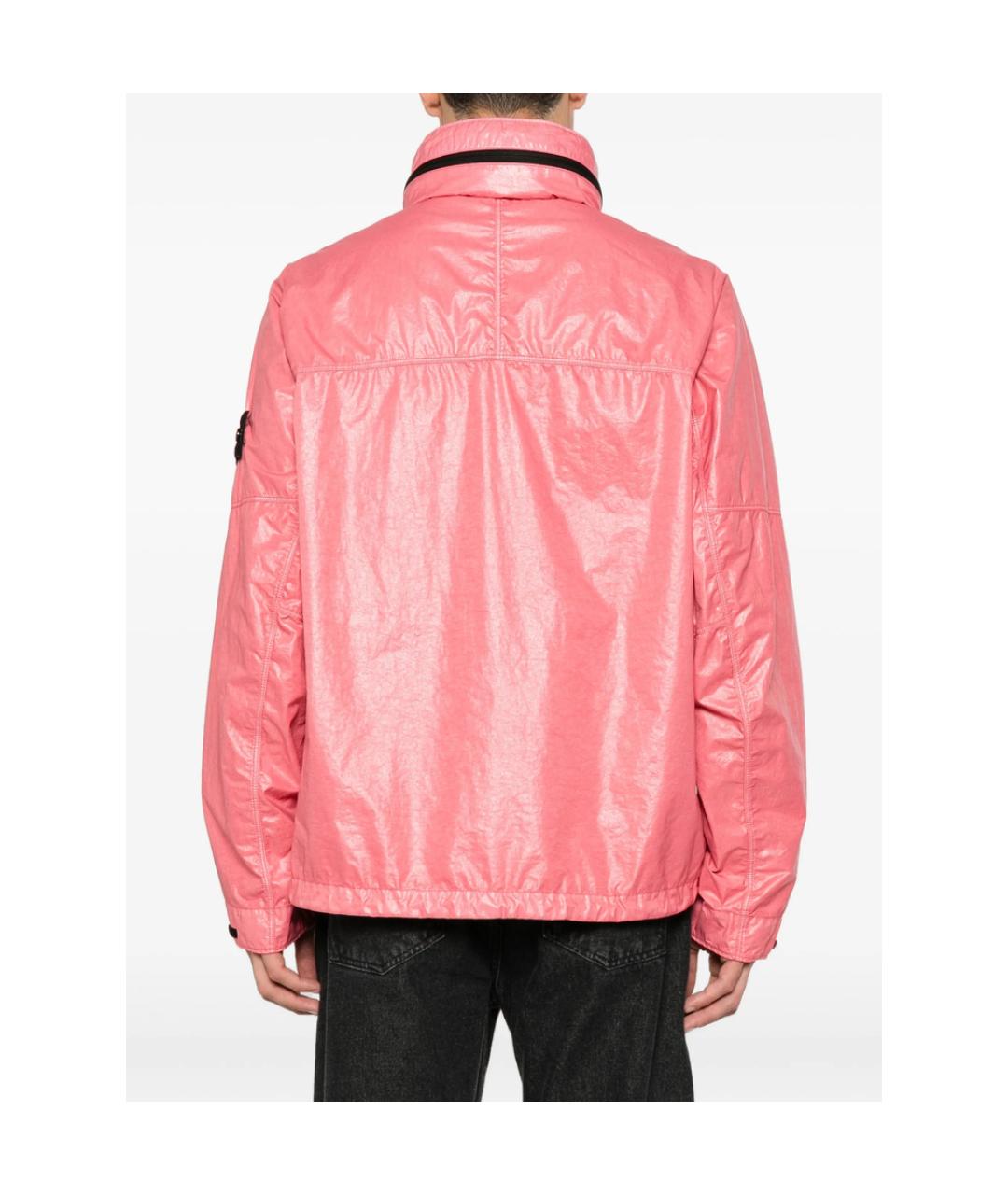 STONE ISLAND Розовая полиамидовая куртка, фото 5