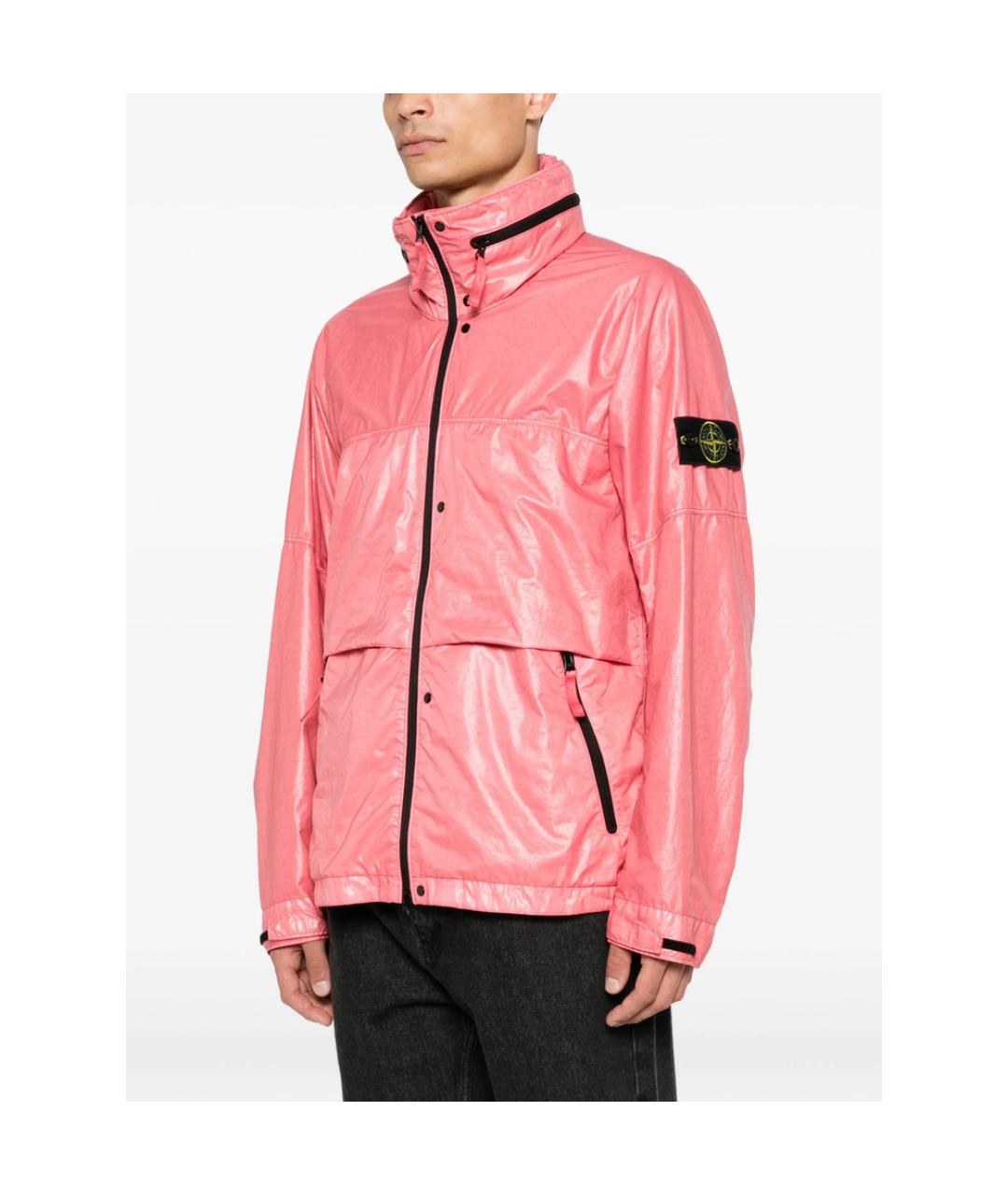 STONE ISLAND Розовая полиамидовая куртка, фото 3