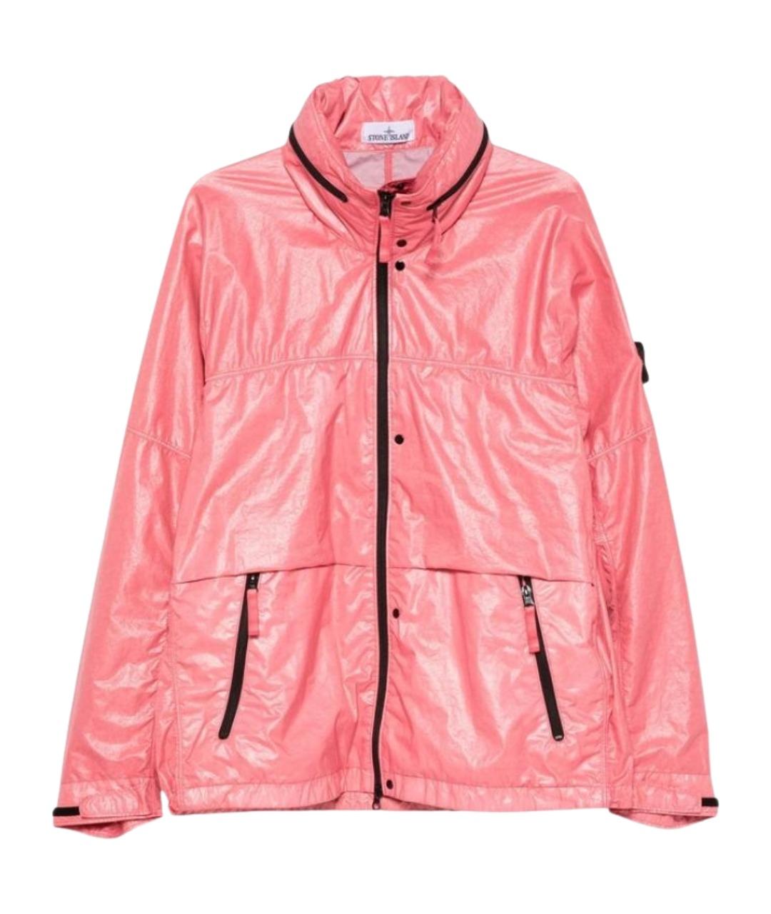 STONE ISLAND Розовая полиамидовая куртка, фото 1