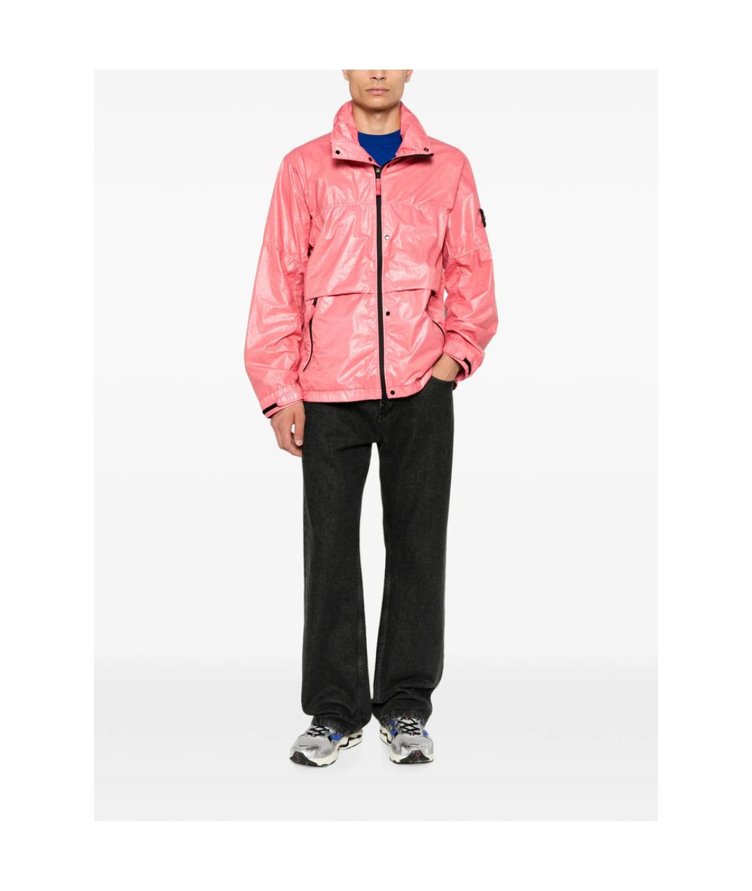STONE ISLAND Розовая полиамидовая куртка, фото 2