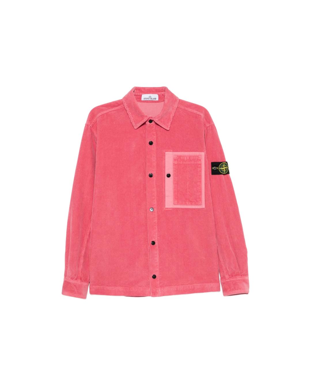 STONE ISLAND Розовая хлопковая кэжуал рубашка, фото 1