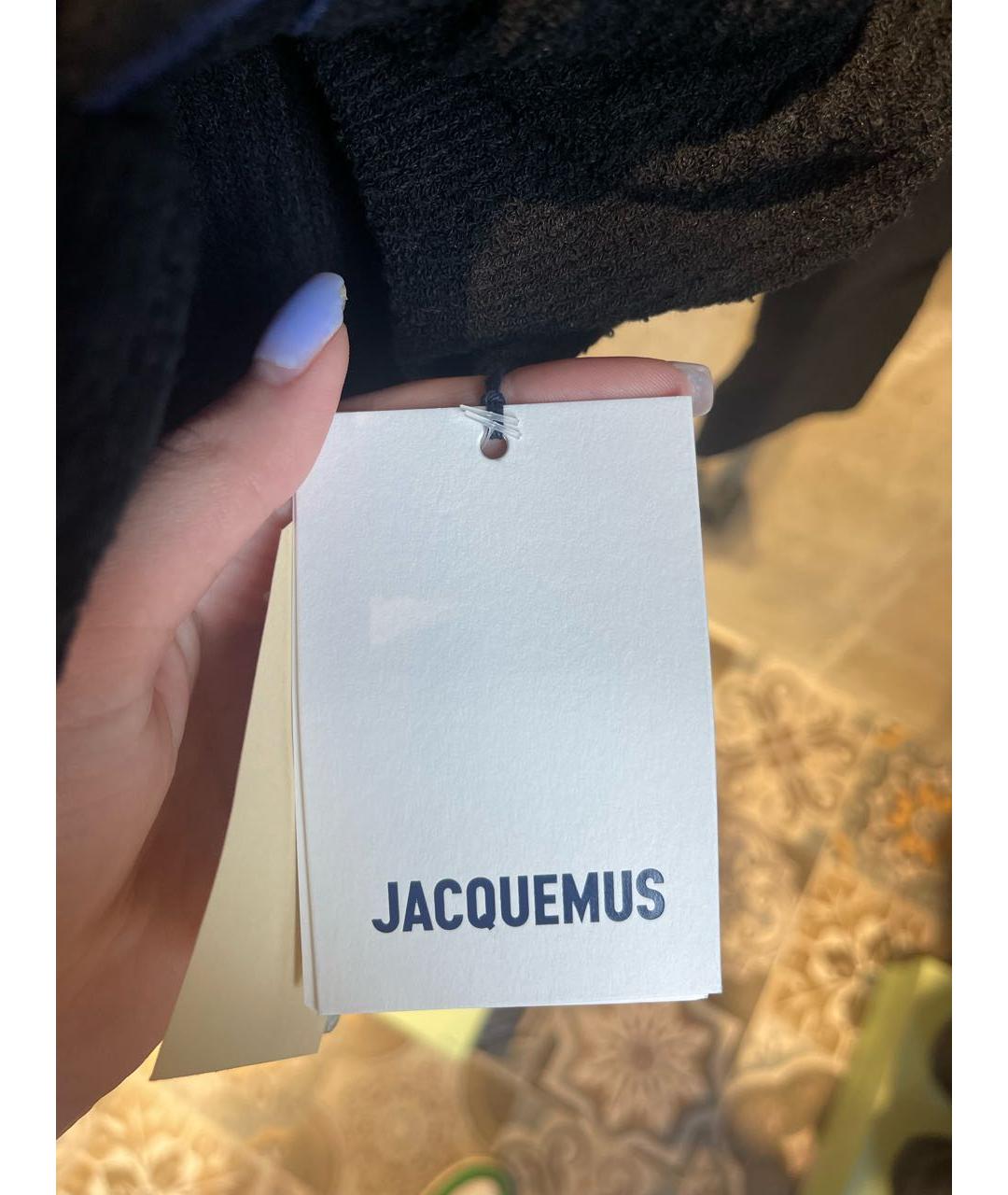 JACQUEMUS Черный вискозный кардиган, фото 5