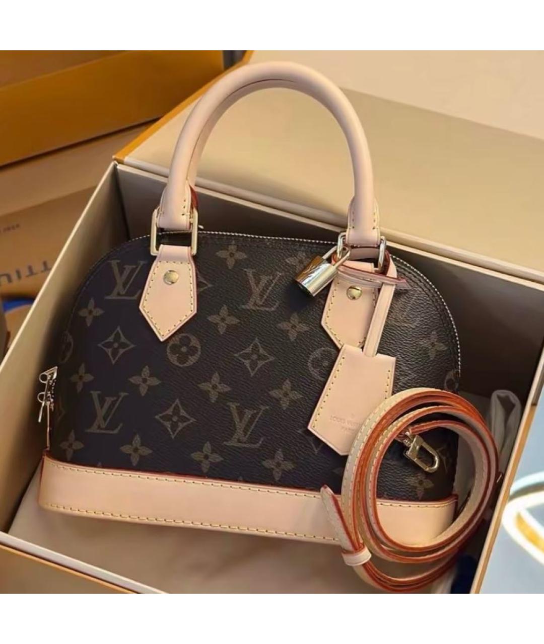 LOUIS VUITTON Коричневая сумка через плечо из канвы, фото 3