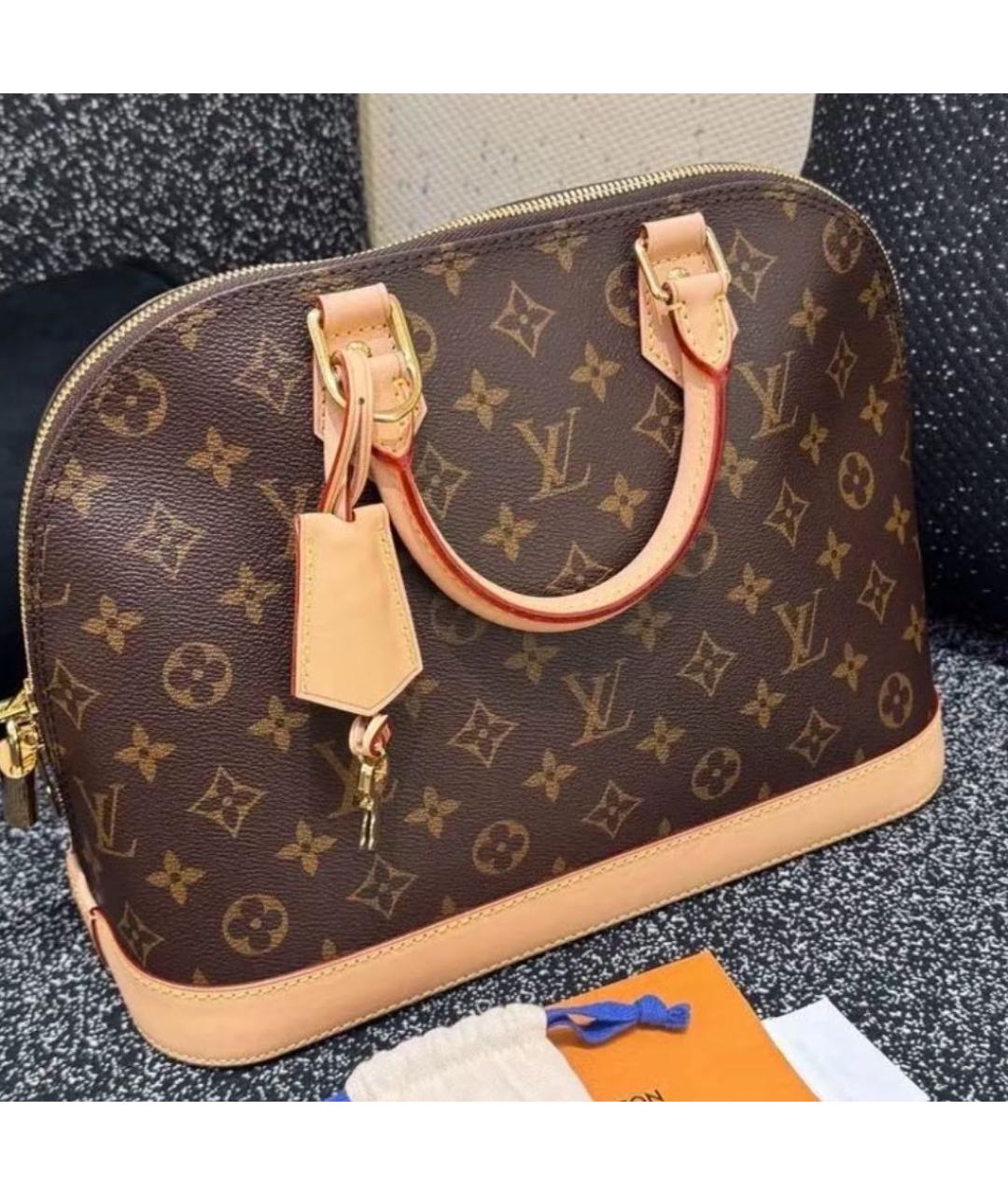 LOUIS VUITTON Коричневая сумка через плечо из канвы, фото 4