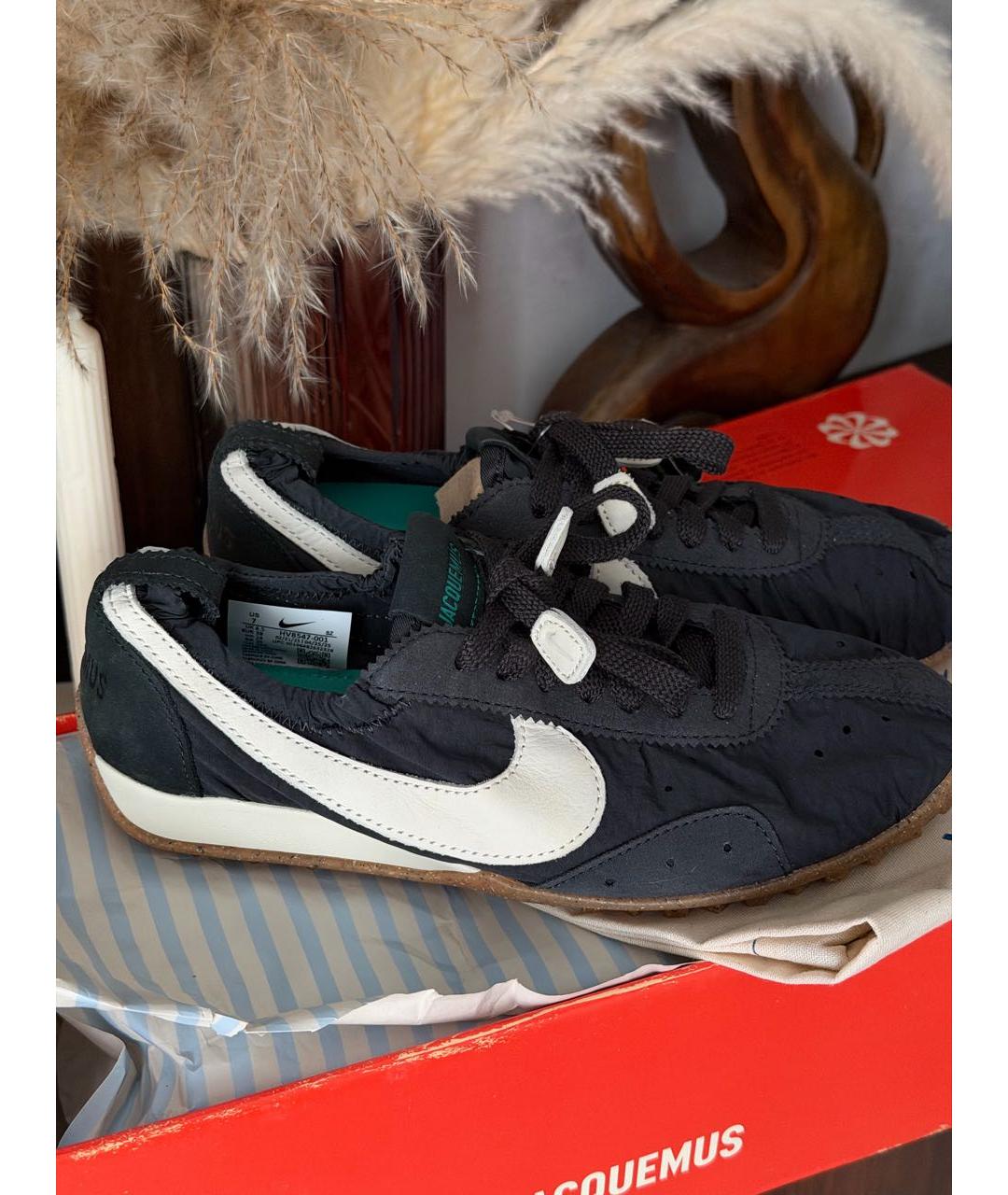 NIKE Черные текстильные кеды, фото 2