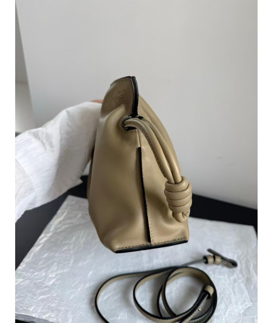 LOEWE Зеленая кожаная сумка через плечо, фото 2