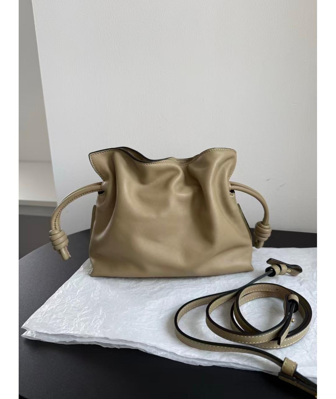 LOEWE Зеленая кожаная сумка через плечо, фото 4