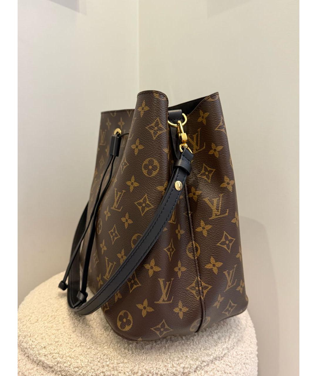 LOUIS VUITTON Коричневая кожаная сумка тоут, фото 4