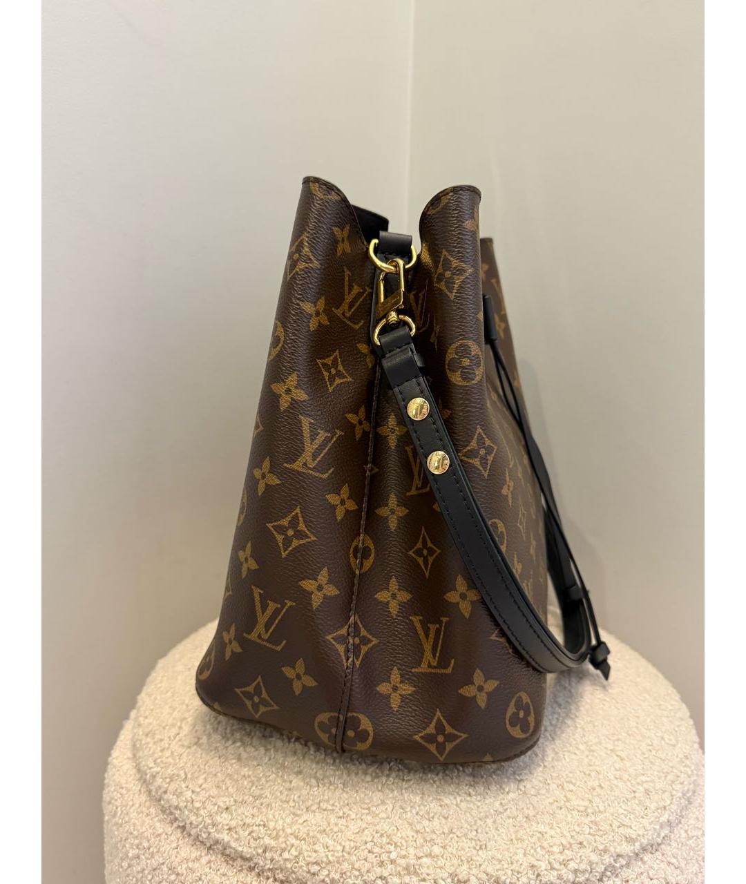LOUIS VUITTON Коричневая кожаная сумка тоут, фото 3