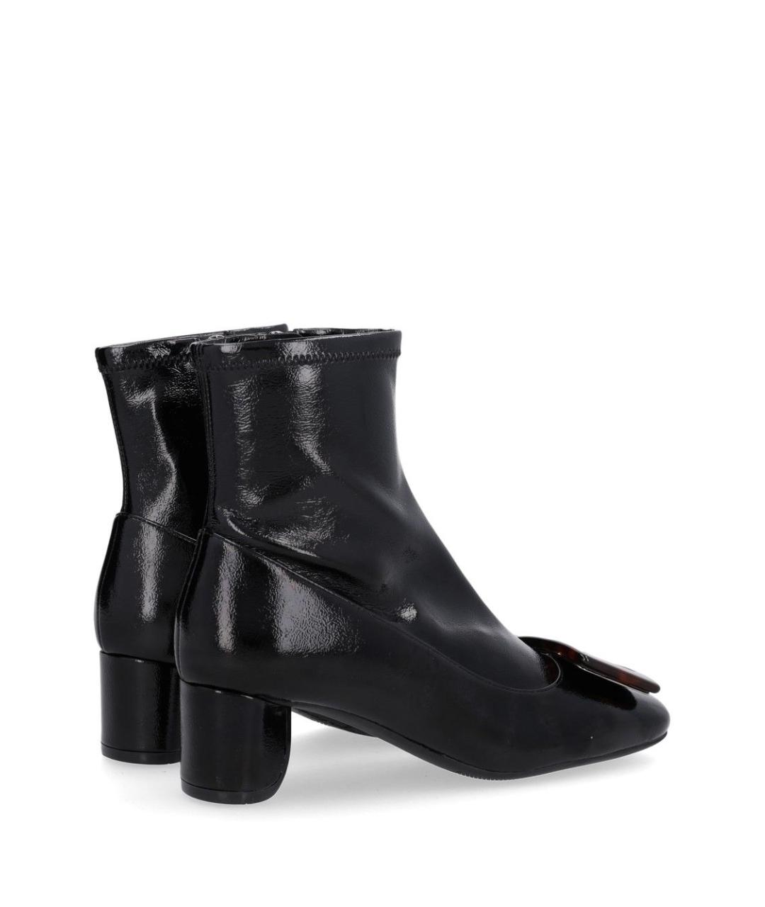 ROGER VIVIER Черные кожаные ботинки, фото 3