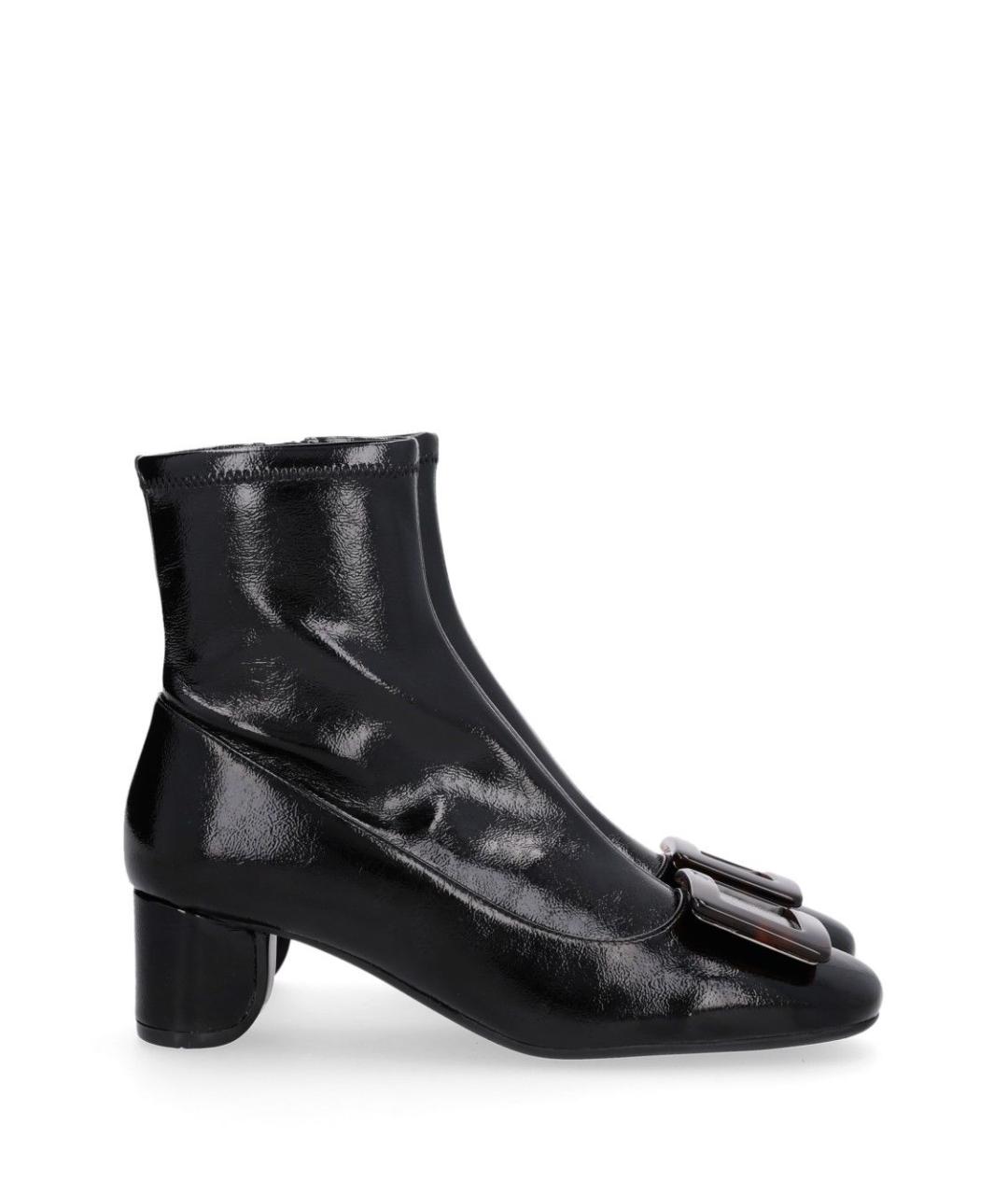 ROGER VIVIER Черные кожаные ботинки, фото 1