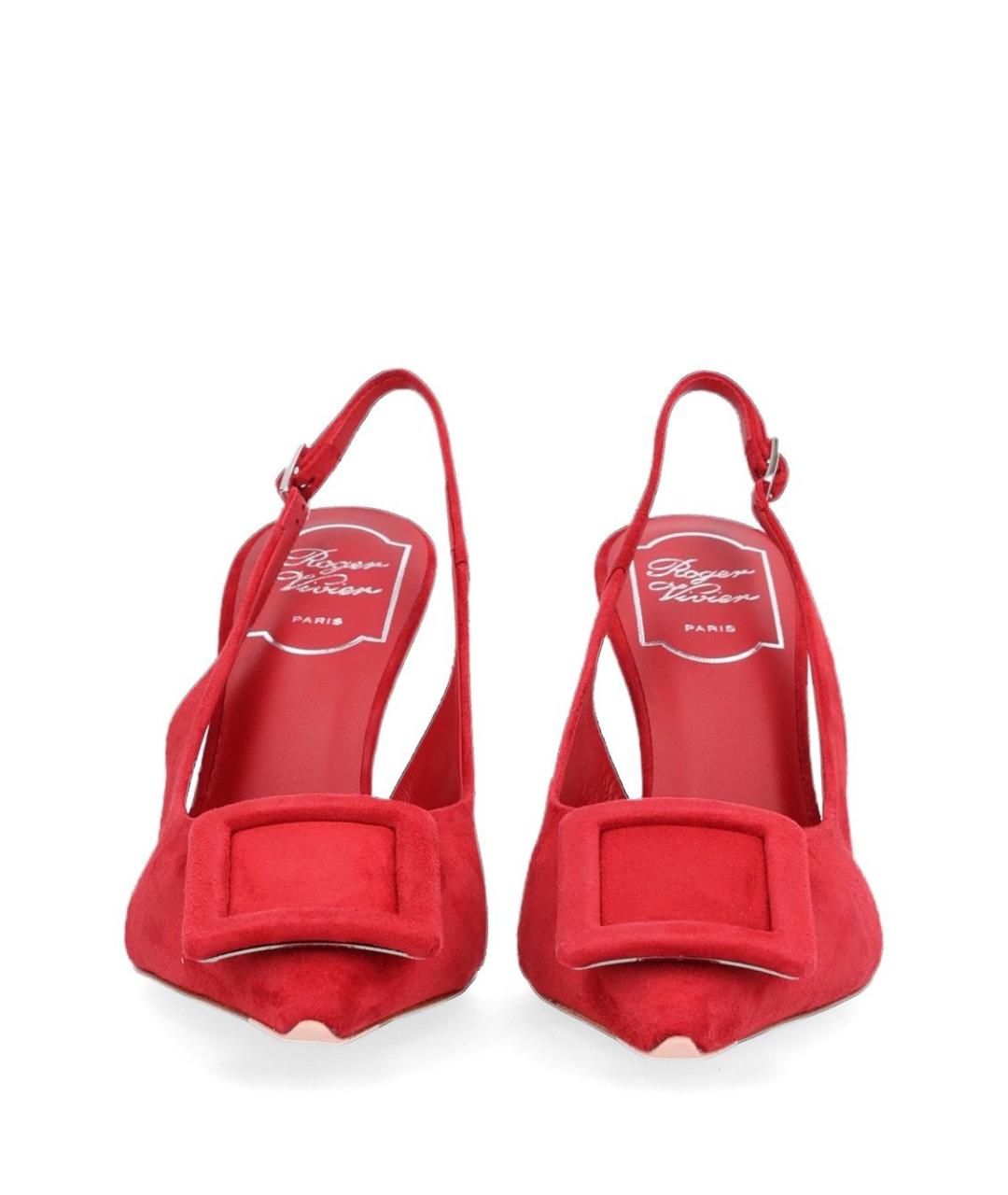 ROGER VIVIER Красные кожаные туфли, фото 5