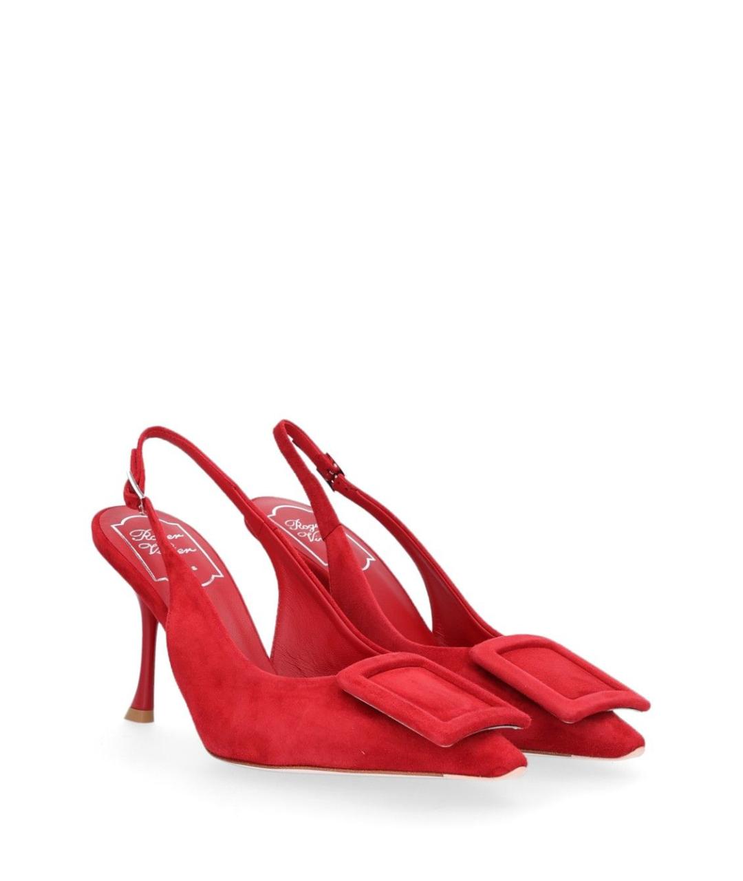 ROGER VIVIER Красные кожаные туфли, фото 2