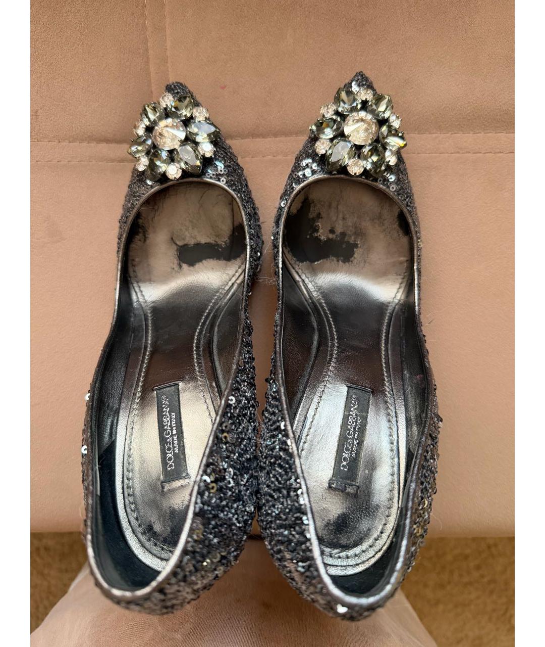 DOLCE&GABBANA Серебряные туфли, фото 3