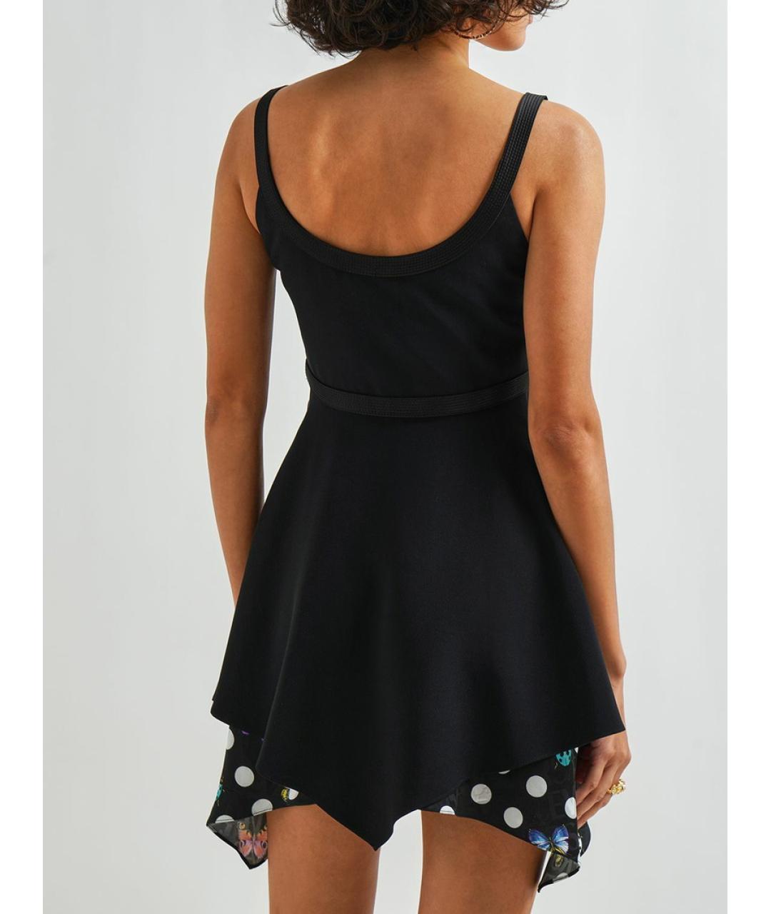 VERSACE Черное ацетатное коктейльное платье, фото 4