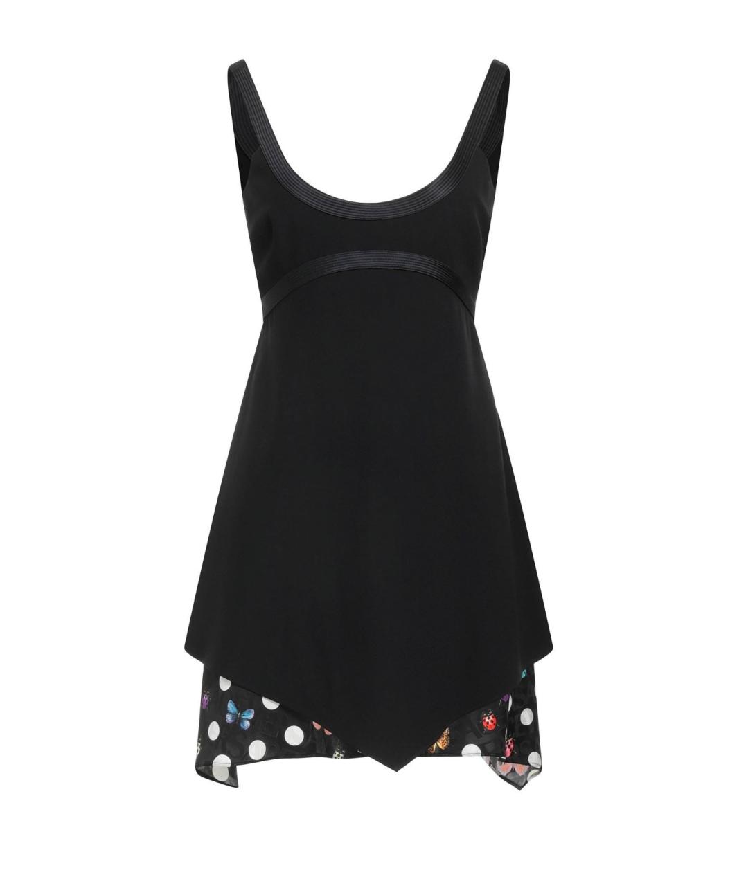 VERSACE Черное ацетатное коктейльное платье, фото 1