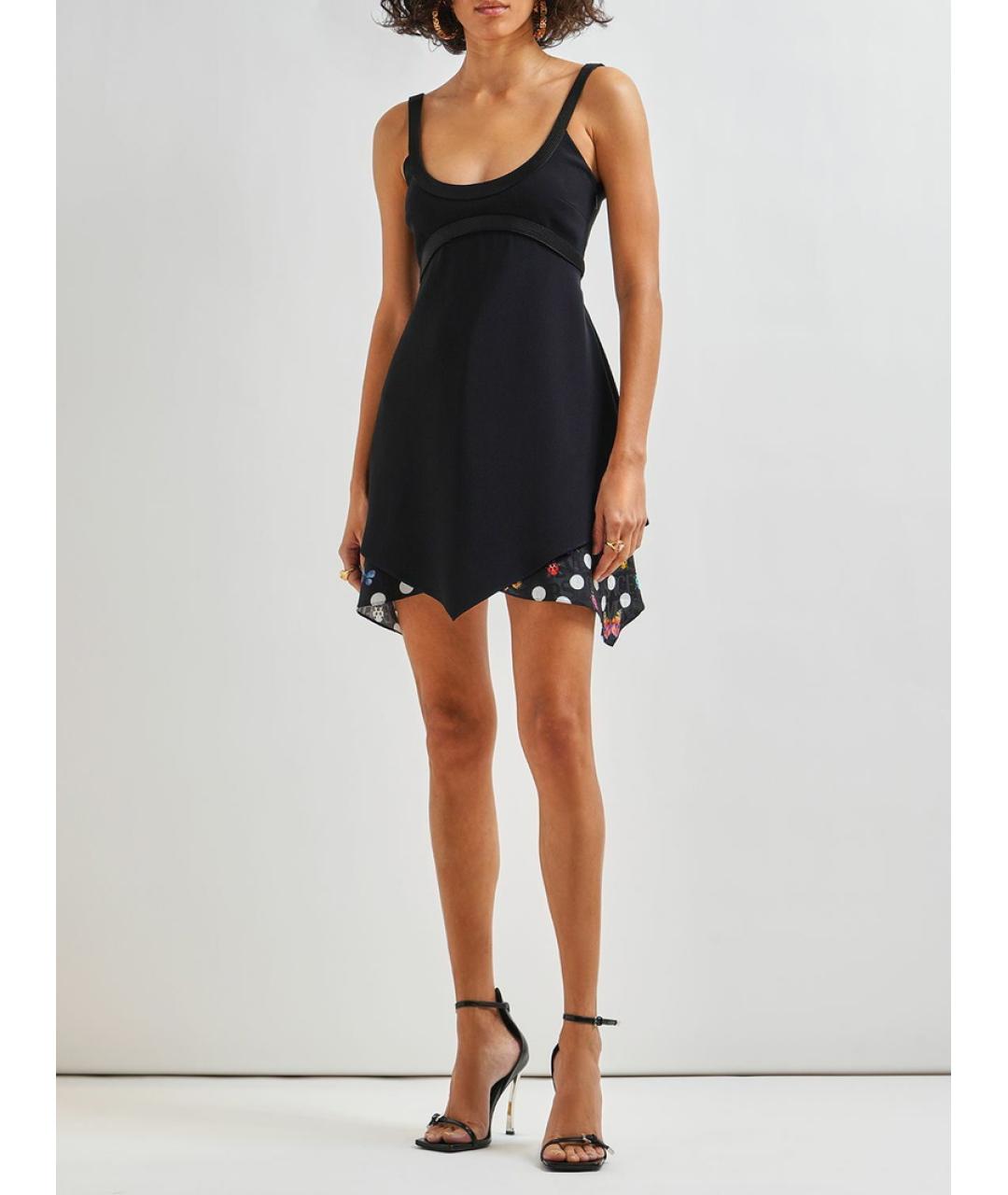 VERSACE Черное ацетатное коктейльное платье, фото 3