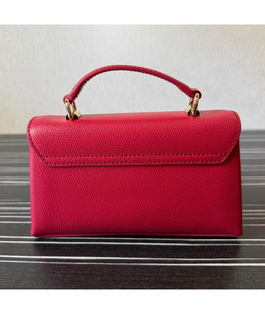 FURLA Красная кожаная сумка через плечо, фото 3