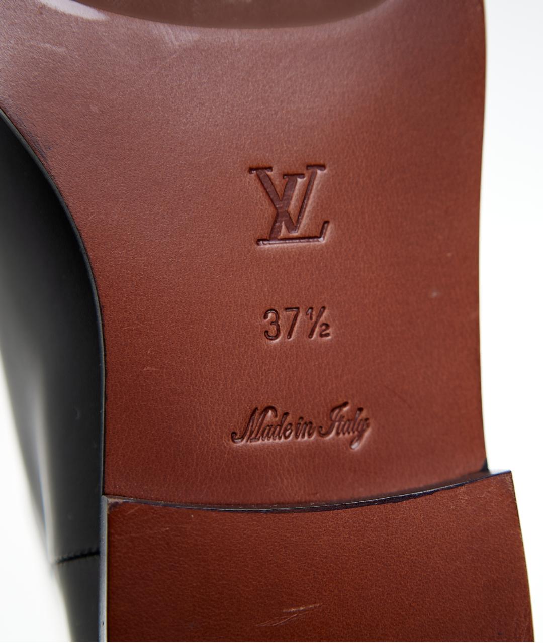 LOUIS VUITTON Черные кожаные сапоги, фото 5