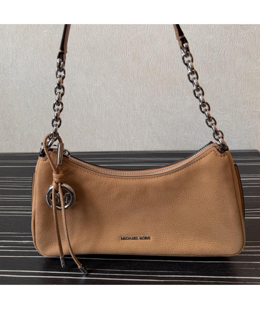 MICHAEL KORS Коричневая замшевая сумка с короткими ручками, фото 4