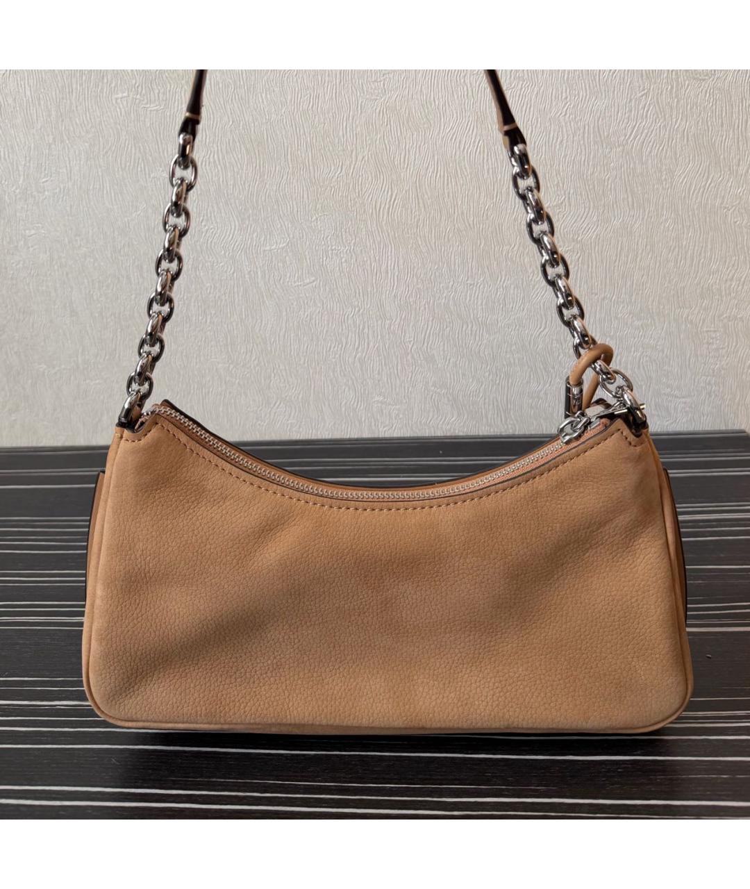 MICHAEL KORS Коричневая замшевая сумка с короткими ручками, фото 3