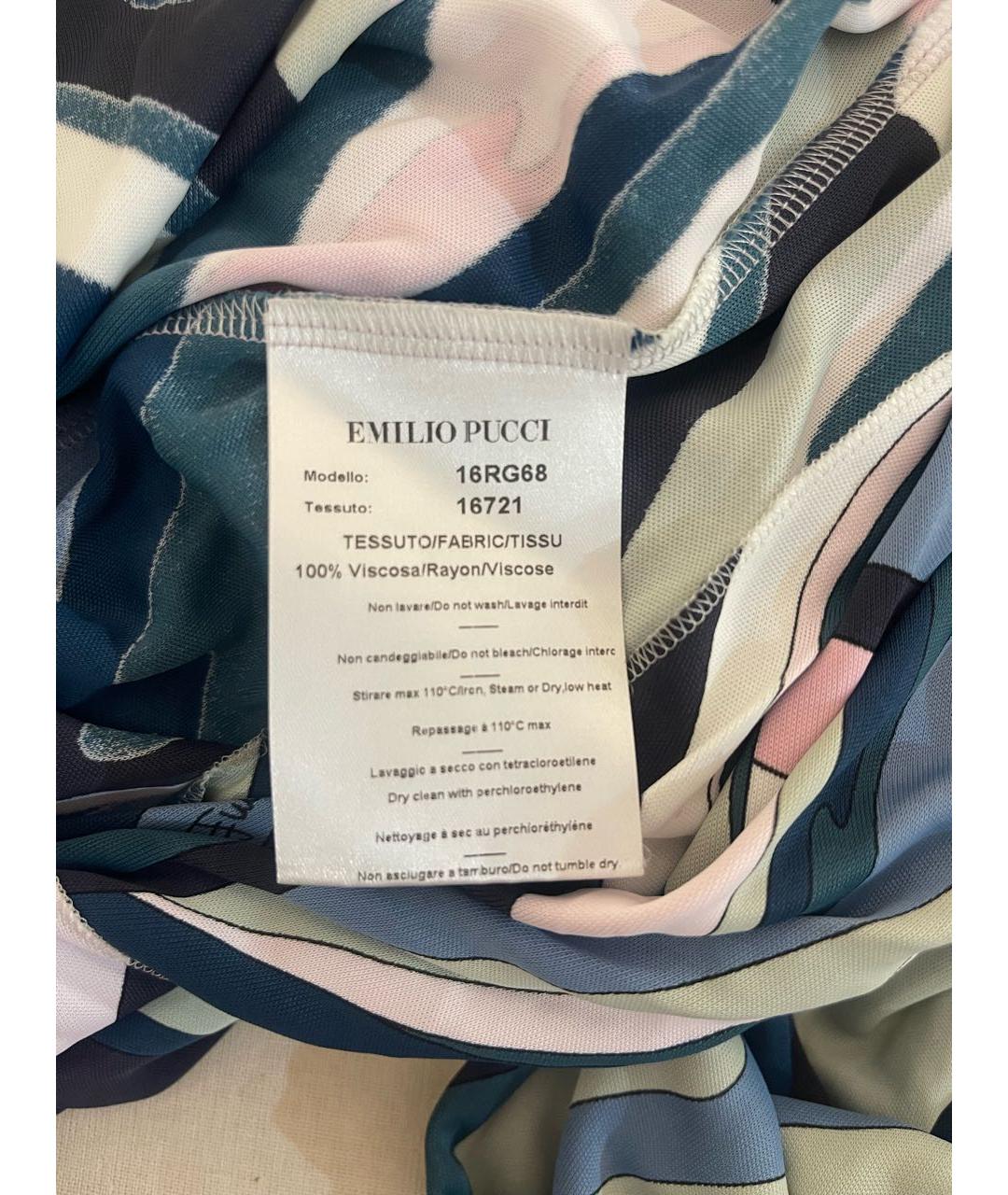 EMILIO PUCCI Мульти вискозное повседневное платье, фото 6