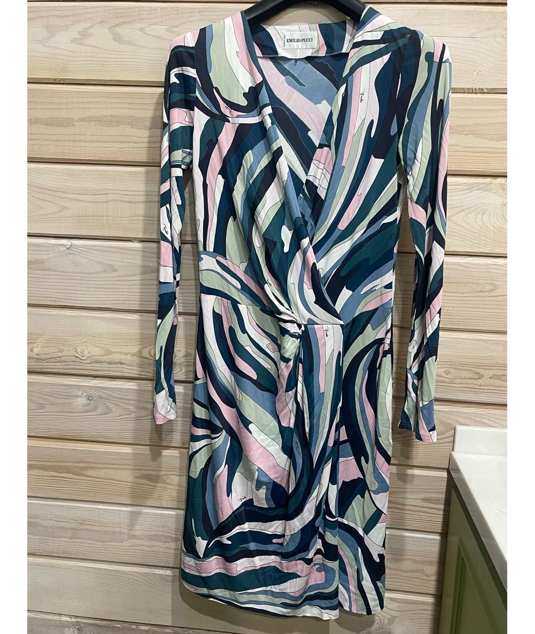 EMILIO PUCCI Мульти вискозное повседневное платье, фото 2