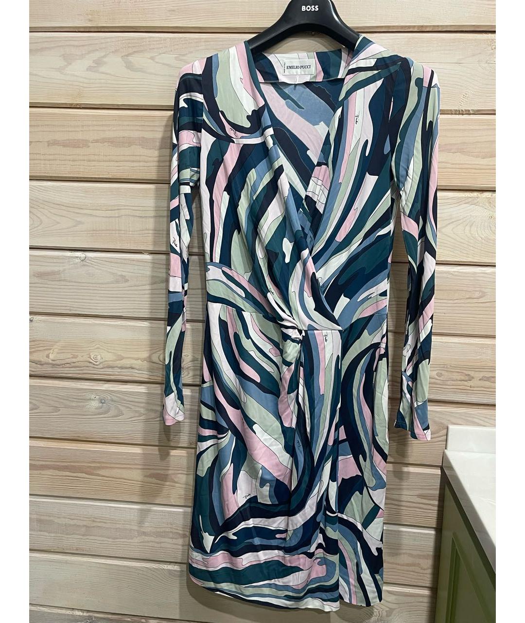 EMILIO PUCCI Мульти вискозное повседневное платье, фото 7