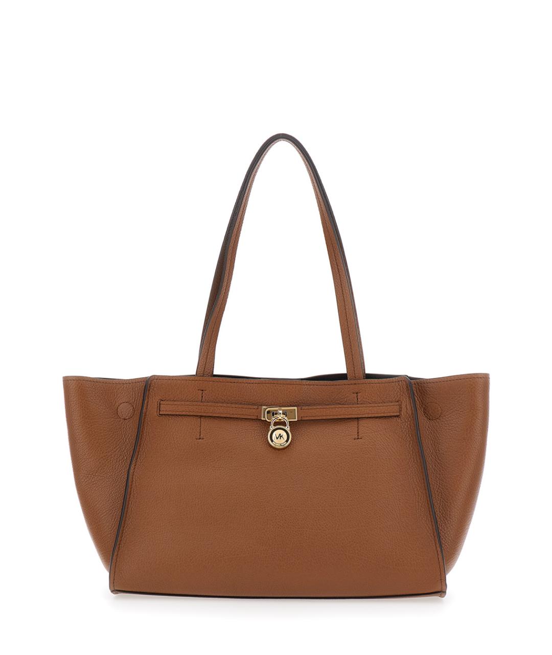 MICHAEL MICHAEL KORS Коричневая кожаная сумка тоут, фото 1