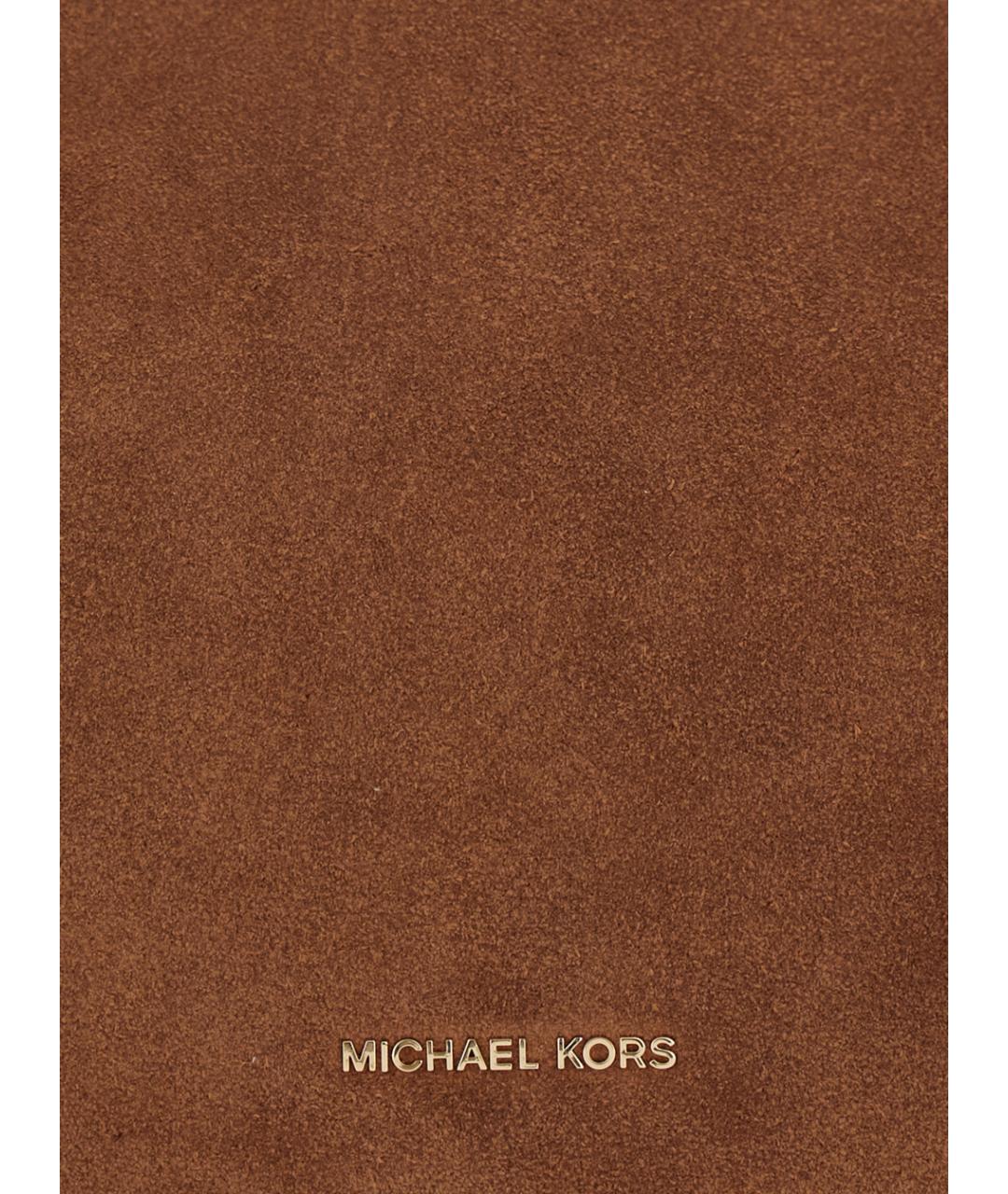 MICHAEL MICHAEL KORS Коричневая замшевая сумка тоут, фото 2