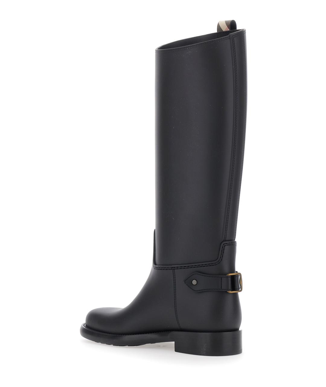 BURBERRY Черные резиновые сапоги, фото 3