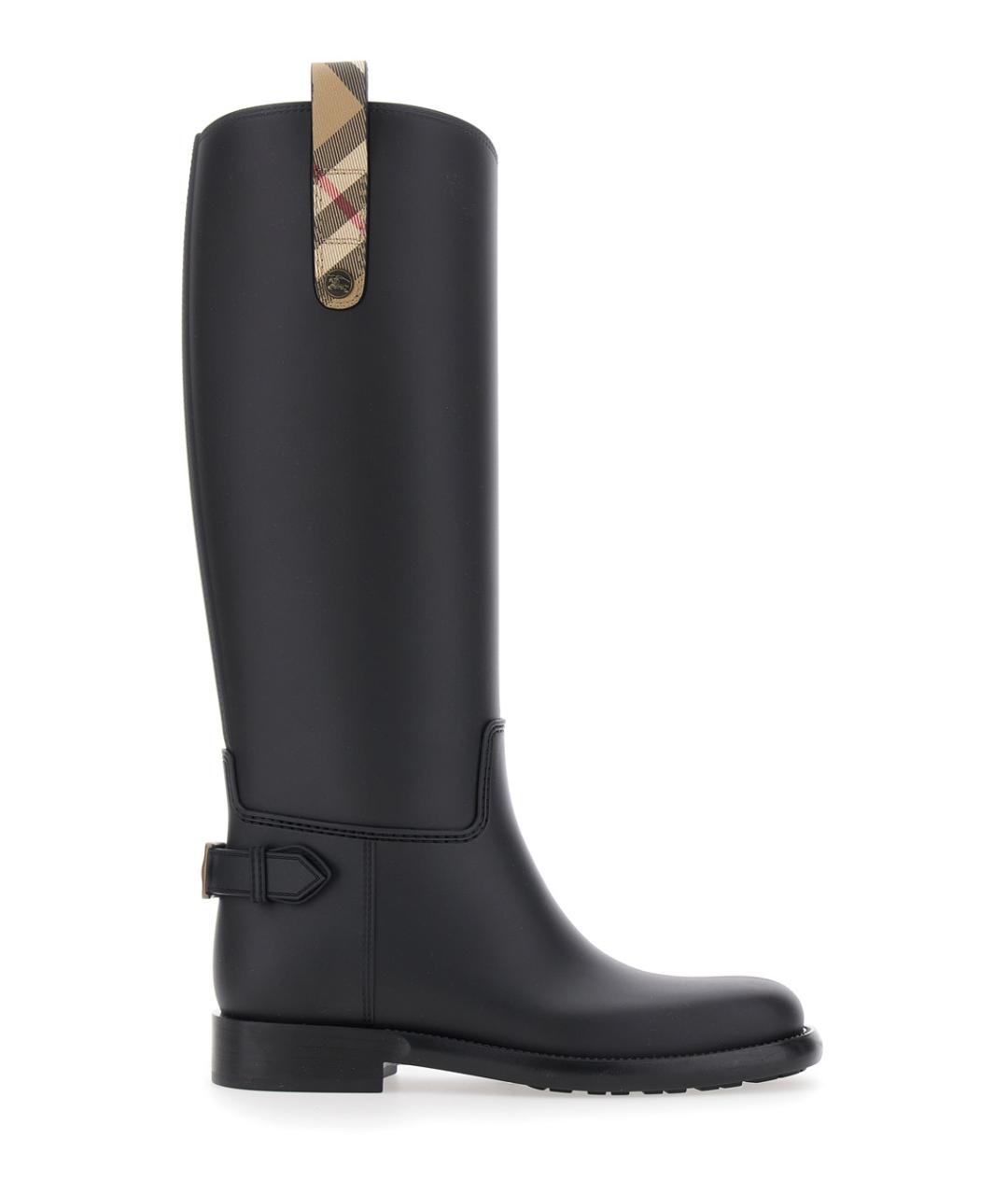 BURBERRY Черные резиновые сапоги, фото 1