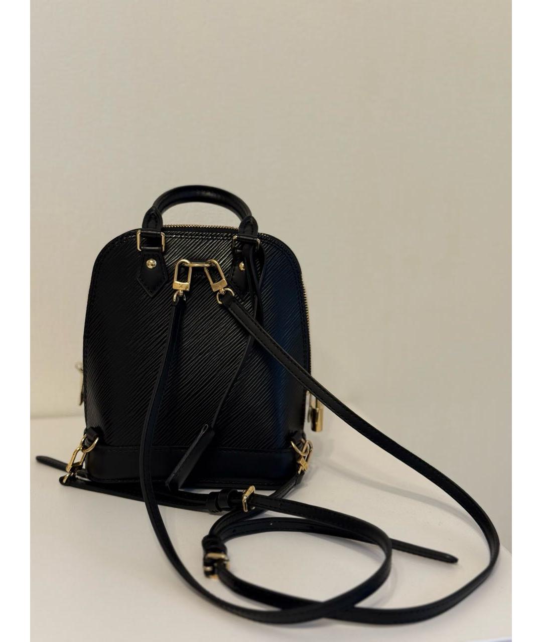 LOUIS VUITTON Черный кожаный рюкзак, фото 3