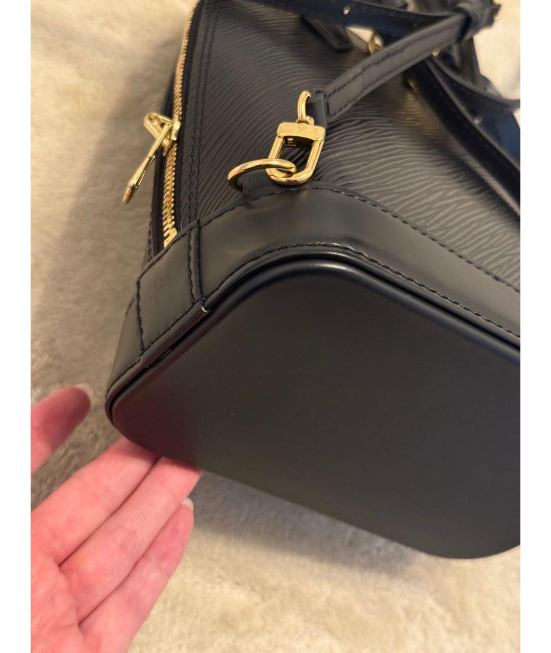 LOUIS VUITTON Черный кожаный рюкзак, фото 7