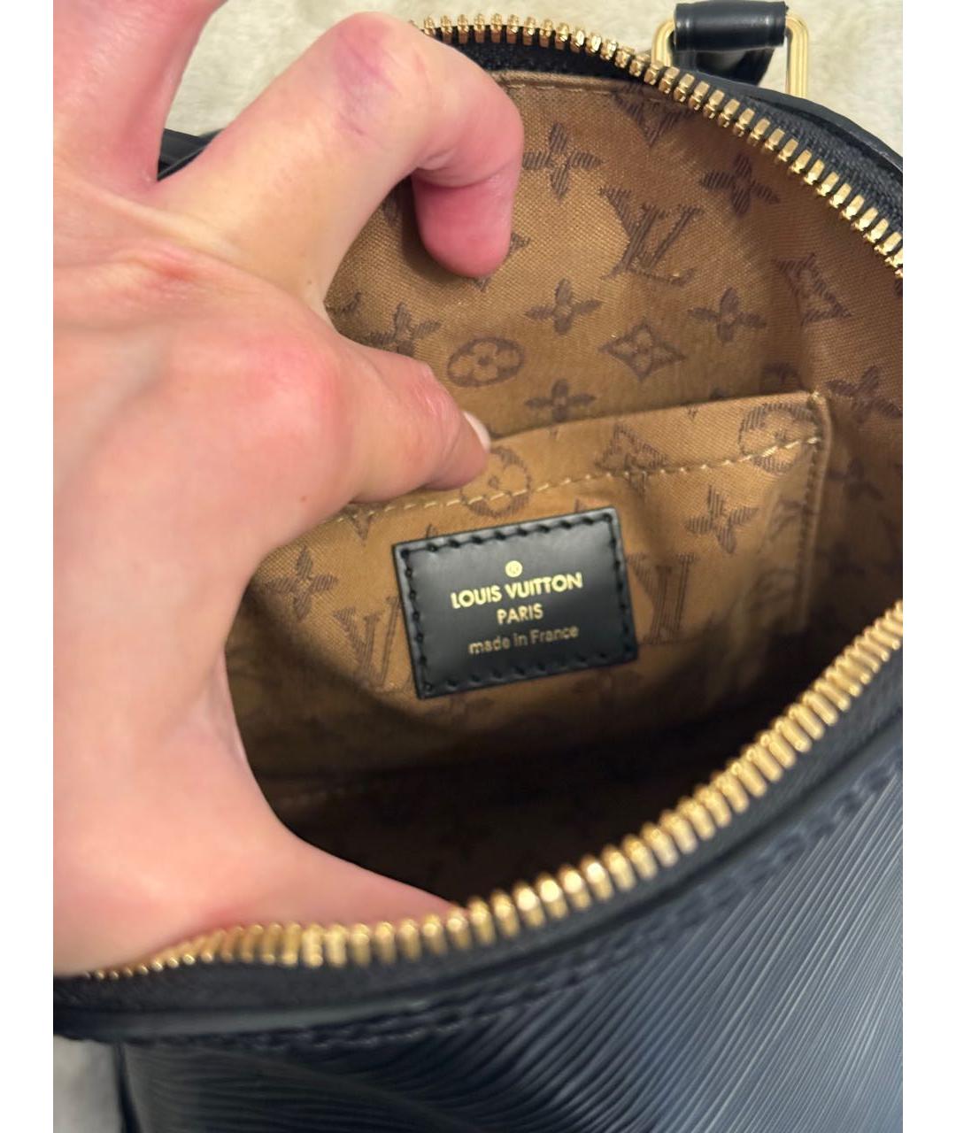 LOUIS VUITTON Черный кожаный рюкзак, фото 4