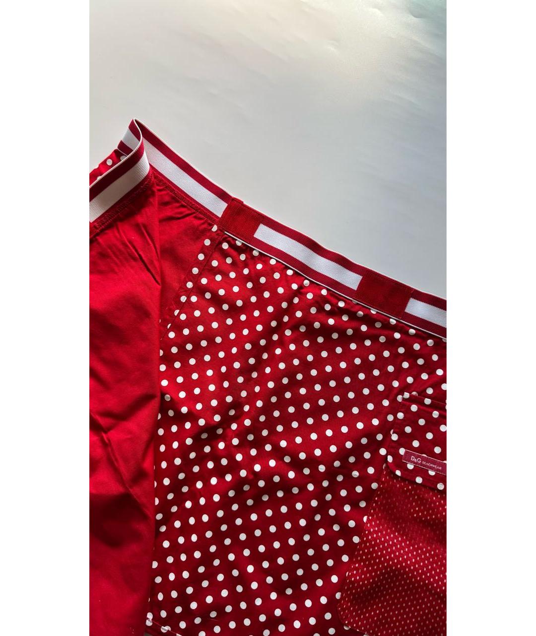 DOLCE&GABBANA Красная хлопковая юбка мини, фото 3