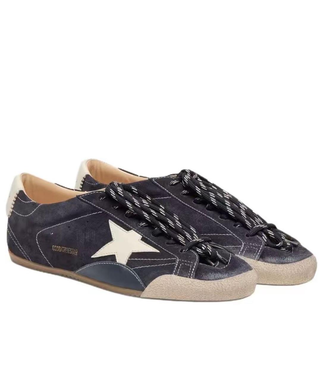 GOLDEN GOOSE Темно-синие замшевые кеды, фото 2