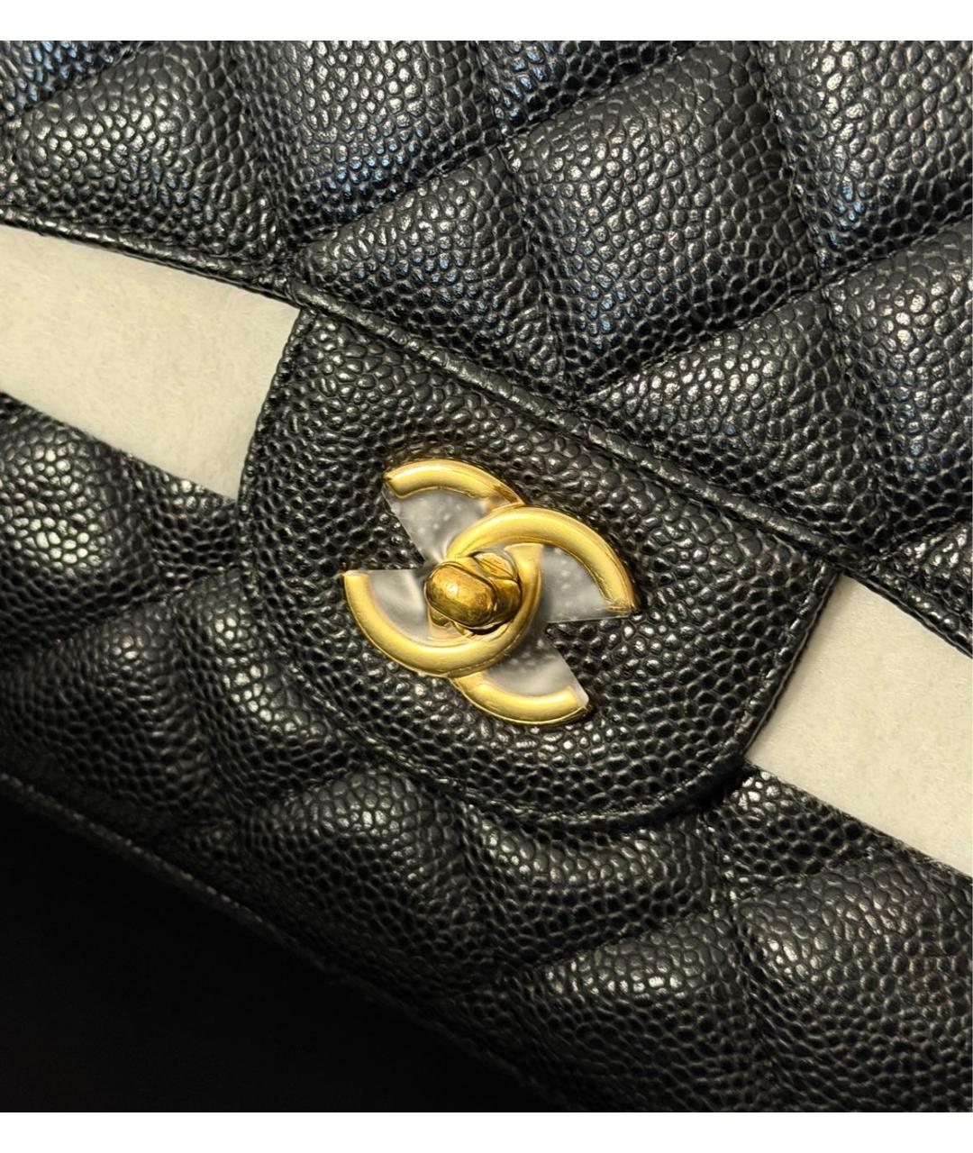 CHANEL Черная кожаная сумка тоут, фото 8