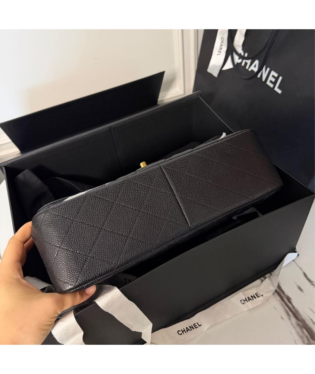 CHANEL Черная кожаная сумка тоут, фото 3