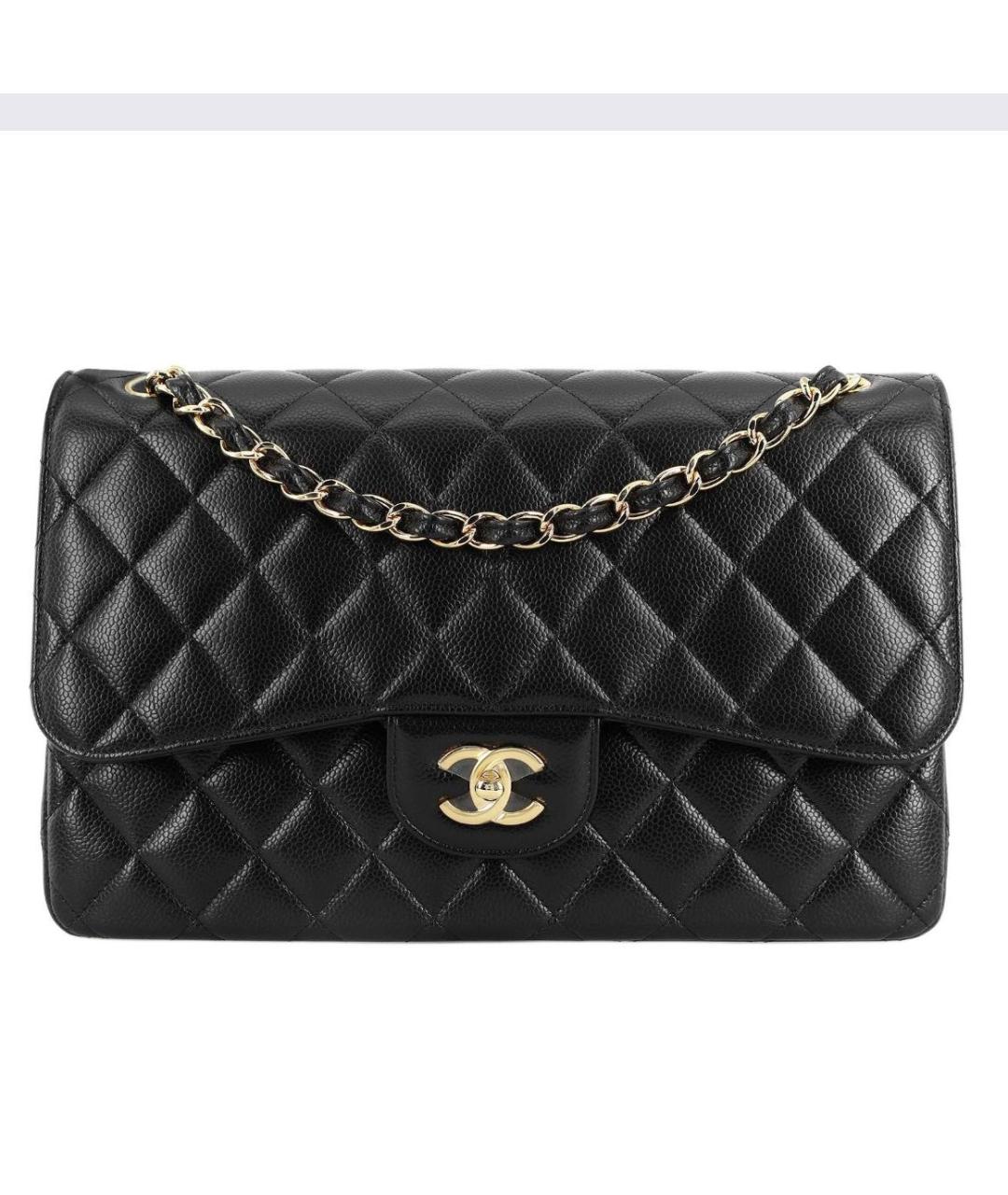 CHANEL Черная кожаная сумка тоут, фото 9