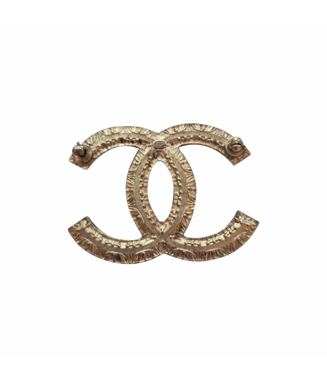 CHANEL Золотая металлическая булавка / брошь, фото 1