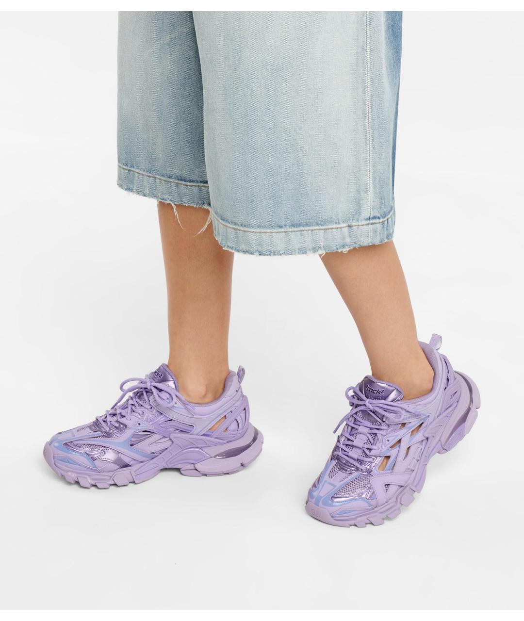 BALENCIAGA Фиолетовые низкие кроссовки / кеды, фото 9