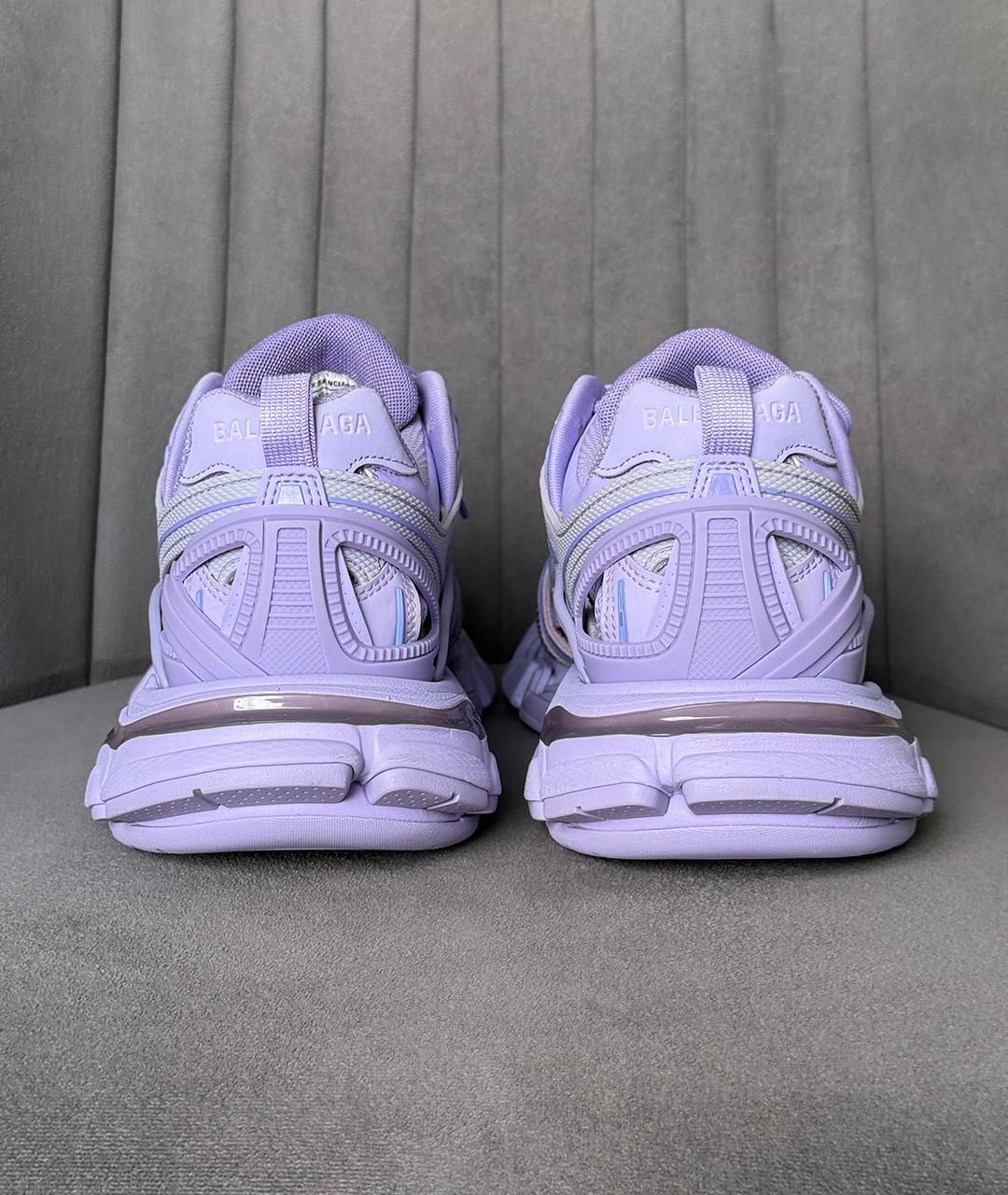 BALENCIAGA Фиолетовые низкие кроссовки / кеды, фото 5