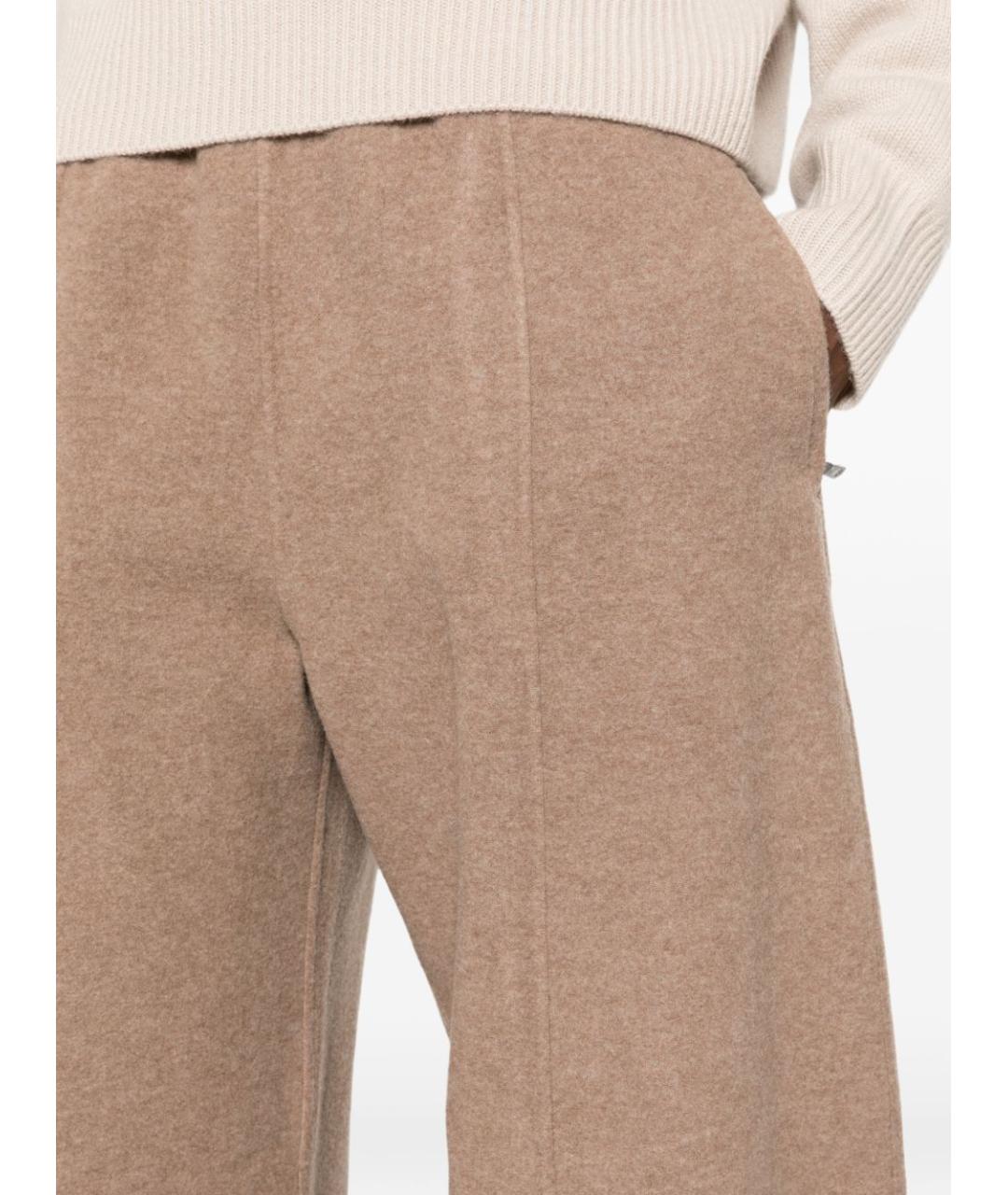 MAX MARA Бежевые полиамидовые брюки широкие, фото 4