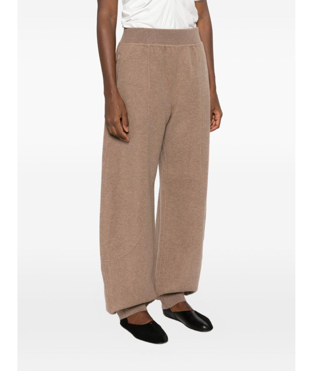 MAX MARA Бежевые полиамидовые брюки широкие, фото 5