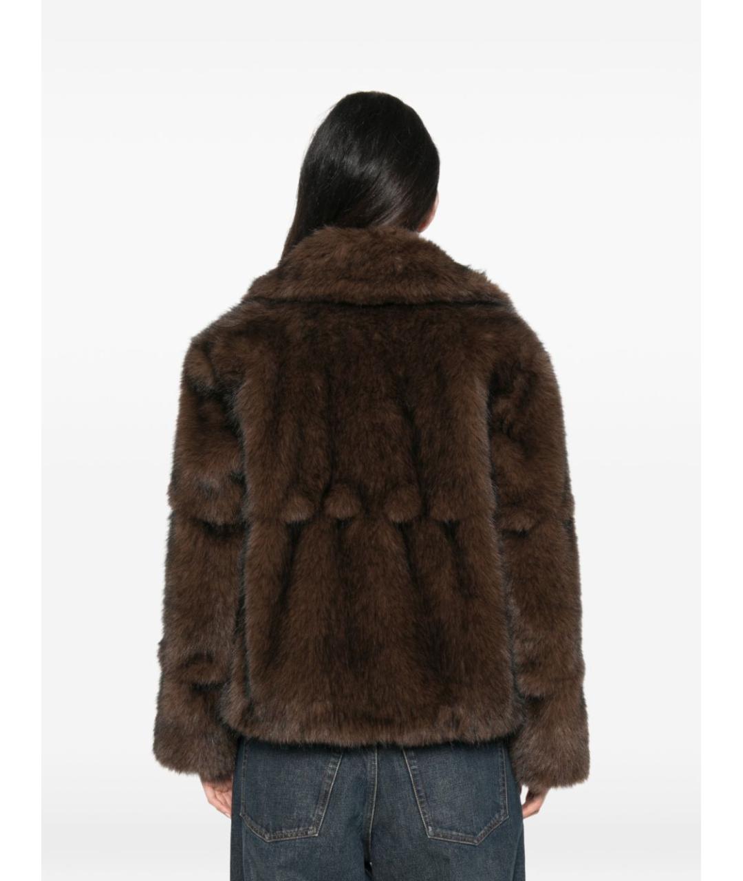 ERMANNO SCERVINO Коричневая полиэстеровая куртка, фото 3